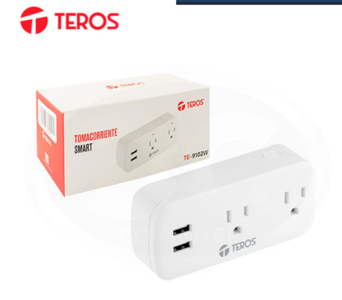 Tomacorriente inteligente TEROS TE9102W, incluye 2 x tomas / 2 x USB / Wi-Fi, color blanco - Image 2