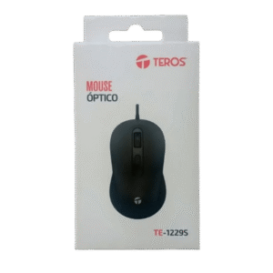 MOUSE TEROS TE-1229S, USB, 4 BOTONES, NEGRO (TE-1229S)