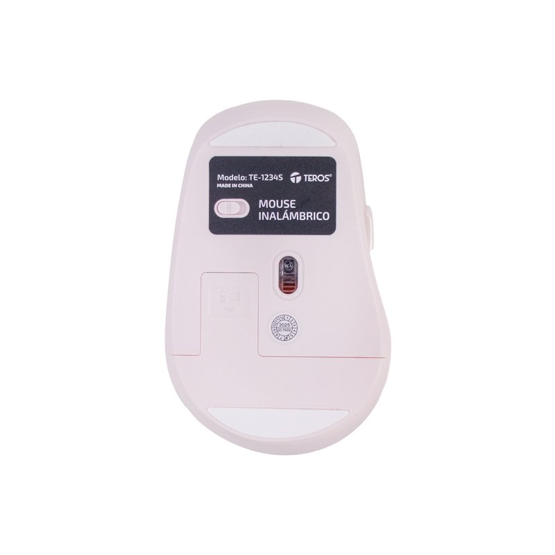 Mouse inalámbrico TEROS TE-1234S, 2.4GHz, 6 botones, USB, rosado - Image 2
