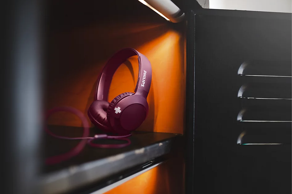 Auriculares Philips BASS+ SHL3075 ROJO - Image 4
