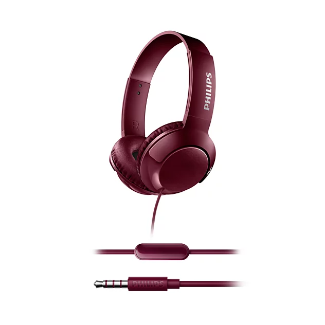 Auriculares Philips BASS+ SHL3075 ROJO - Image 2